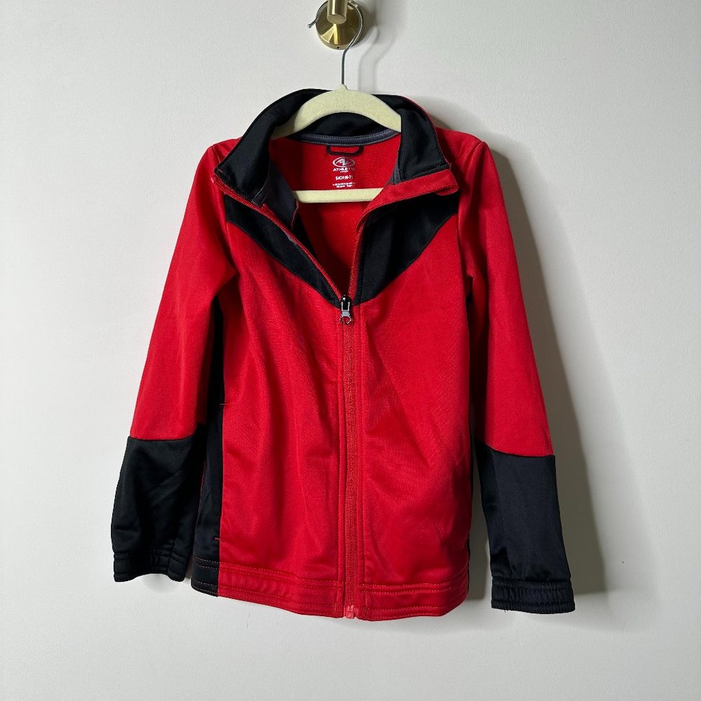 Athletic Works Red Full Zip Jacket Boys Small - Picture 1 of 4